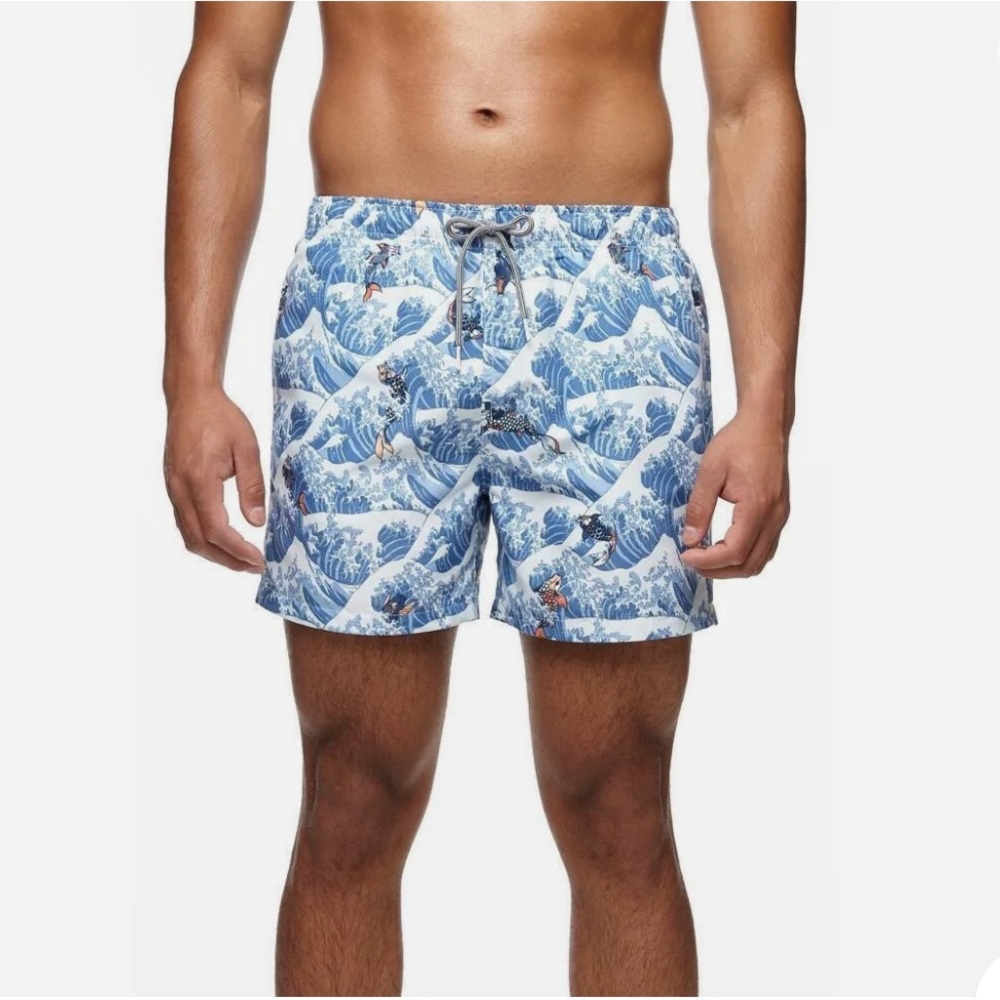 Boardies PacSun Men’s Koi Fish Swim Shorts, size Large